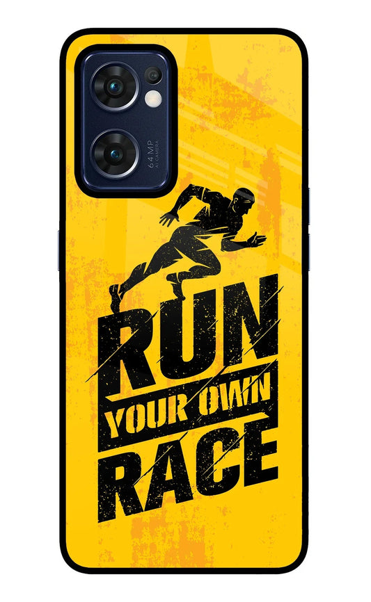 Run Your Own Race Oppo Reno7 5G Back Cover