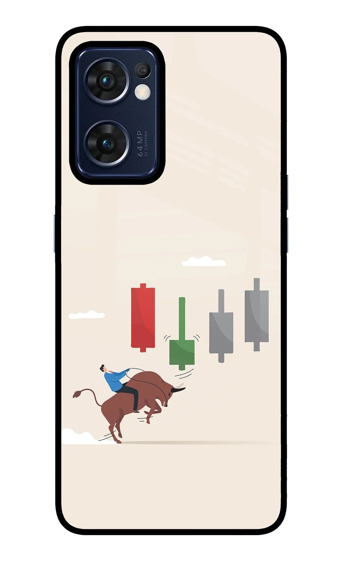 Bull Trading Momentum Oppo Reno7 5G Back Cover