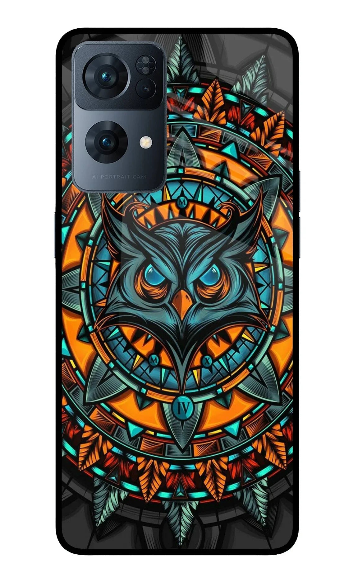 Angry Owl Art Oppo Reno7 Pro 5G Back Cover