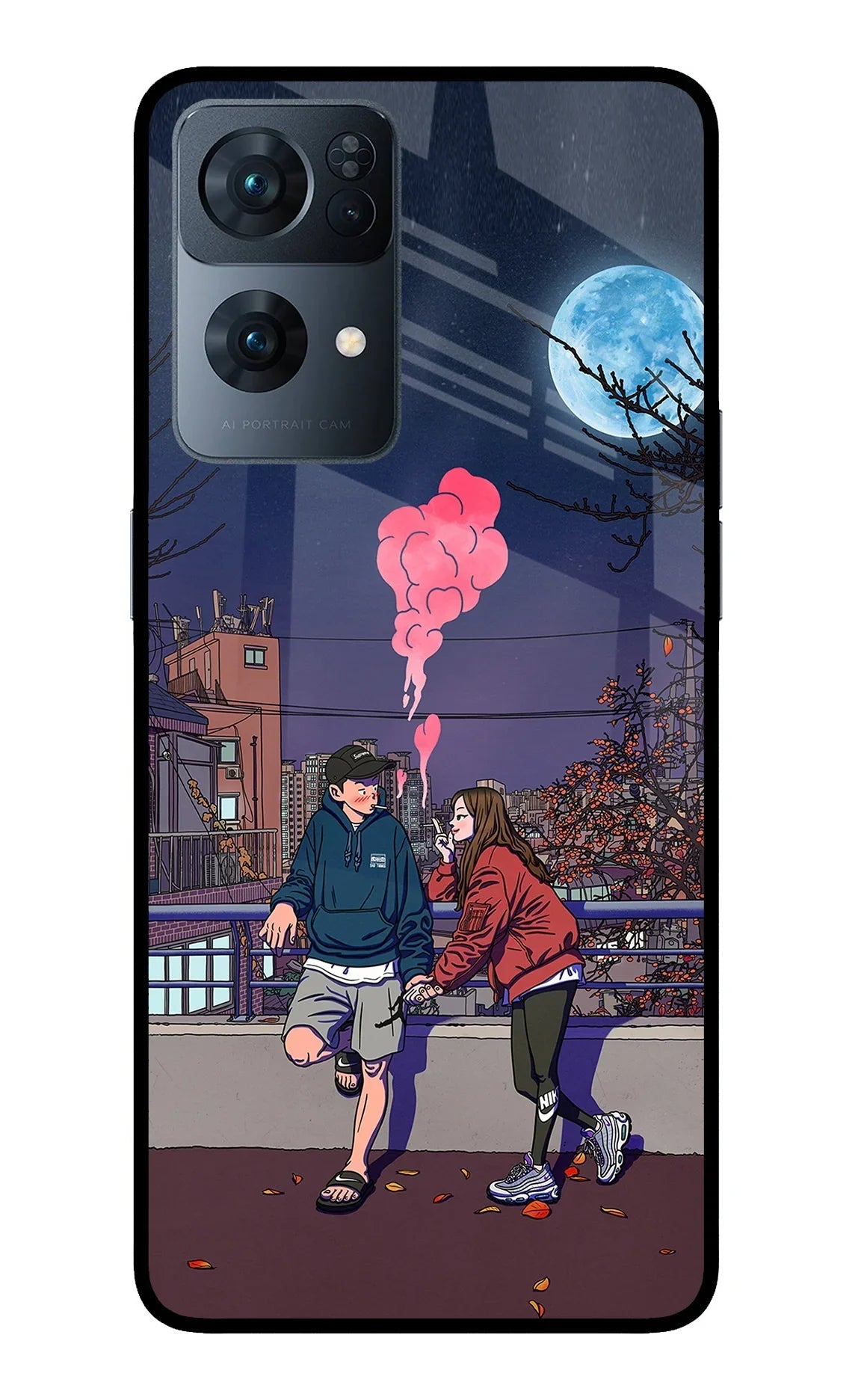 Chilling Couple Oppo Reno7 Pro 5G Back Cover