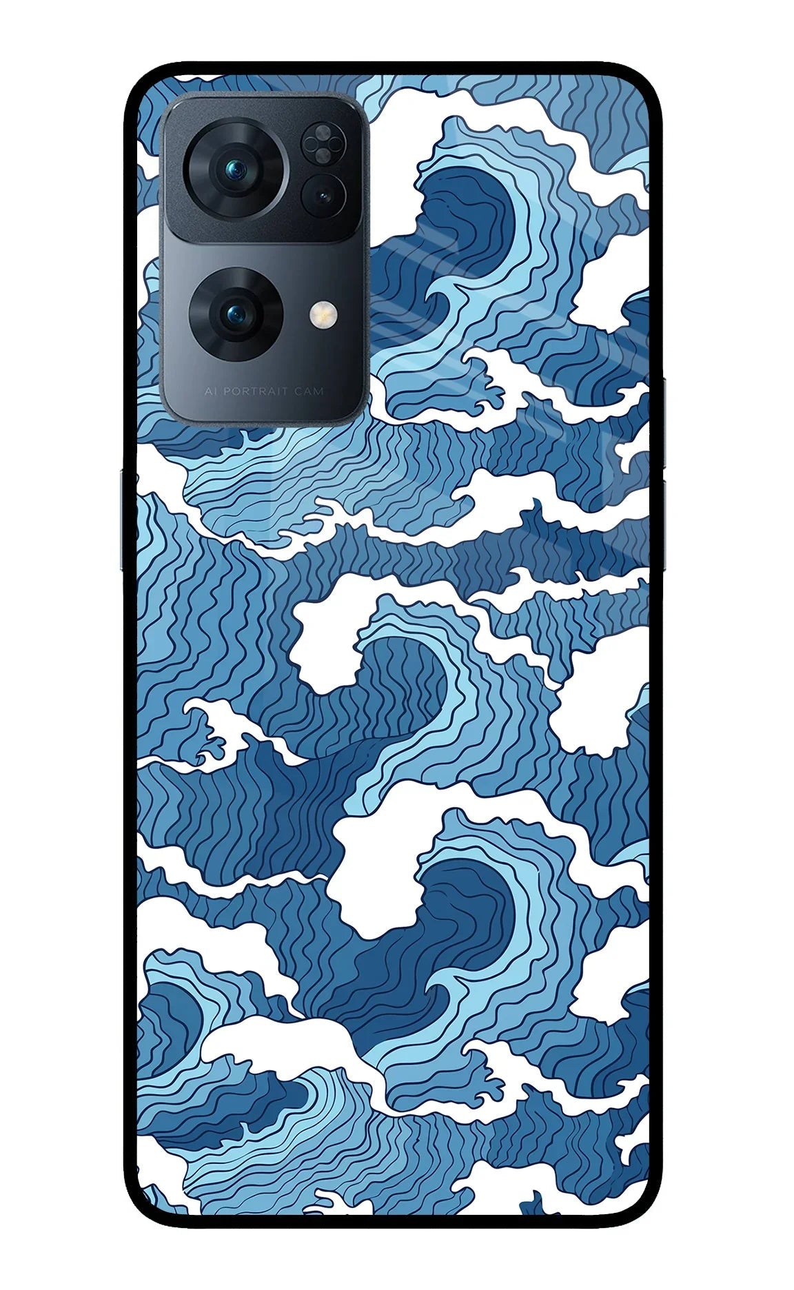 Blue Waves Oppo Reno7 Pro 5G Back Cover