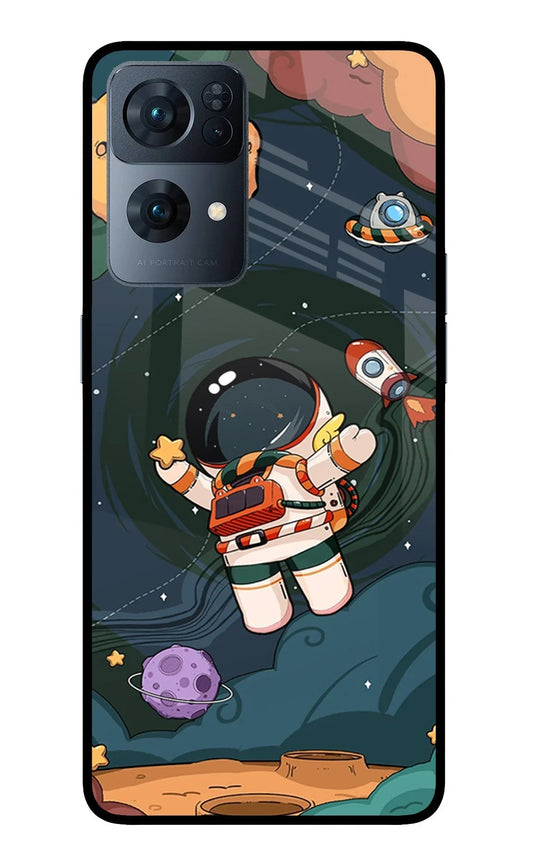 Cartoon Astronaut Oppo Reno7 Pro 5G Back Cover