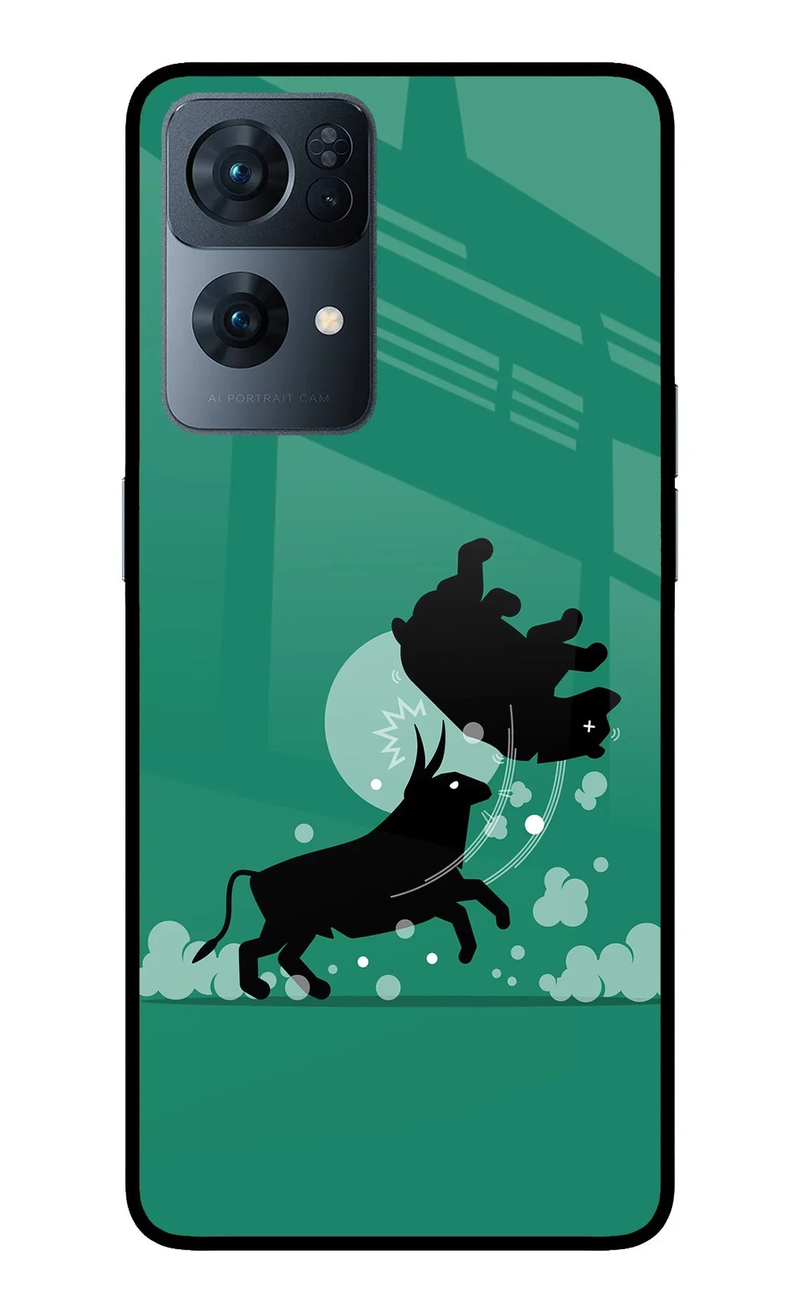 Bull Conqueror Oppo Reno7 Pro 5G Glass Case