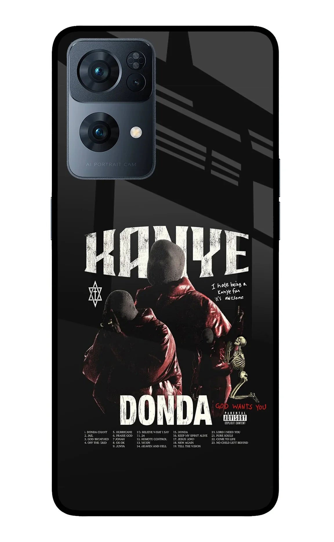 Donda Kanye West Oppo Reno7 Pro 5G Glass Case