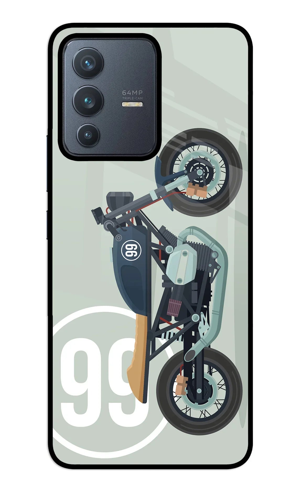 Classic Cafe Racer 99 Vivo V23 5G Glass Case