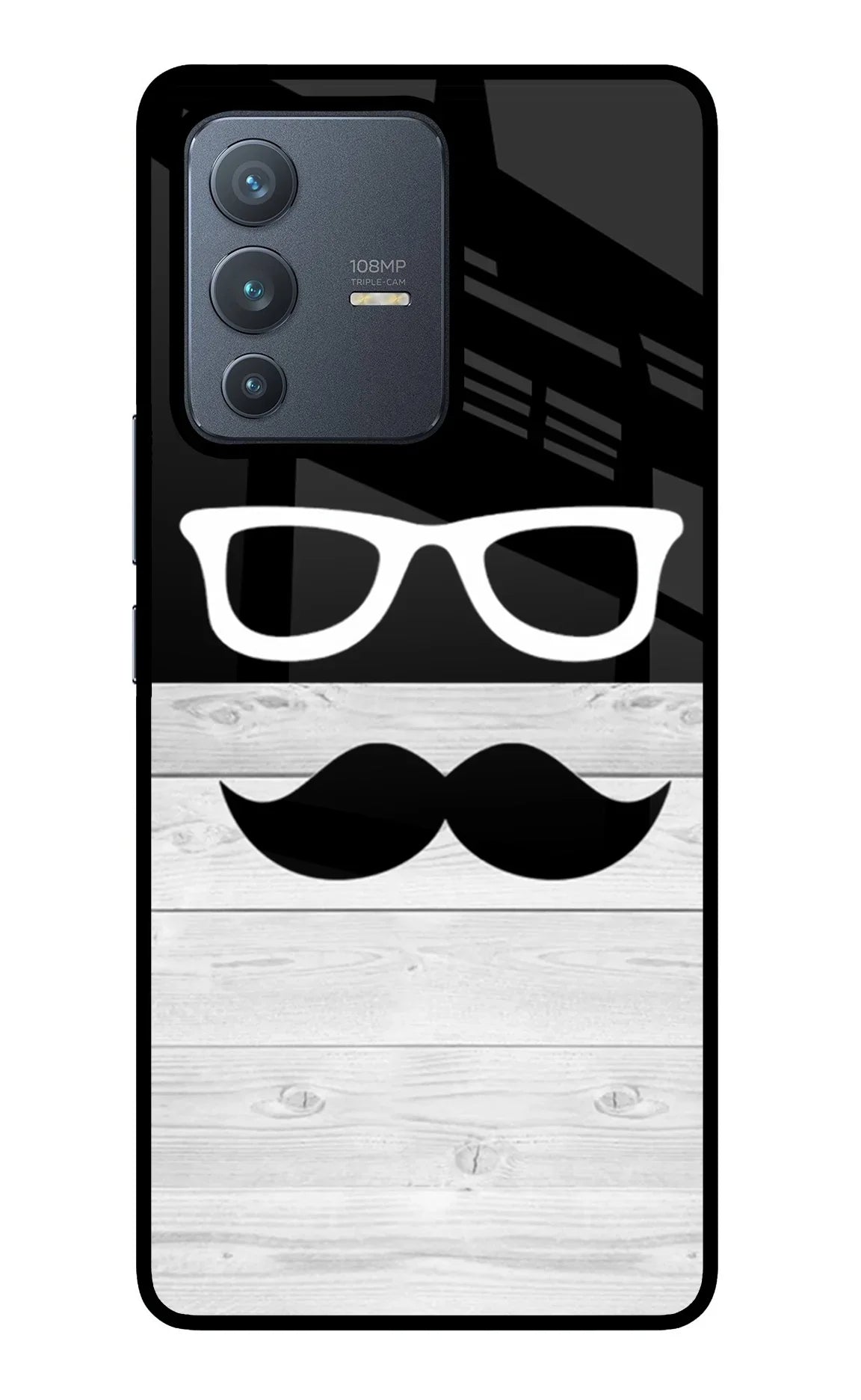 Mustache Vivo V23 Pro 5G Glass Case