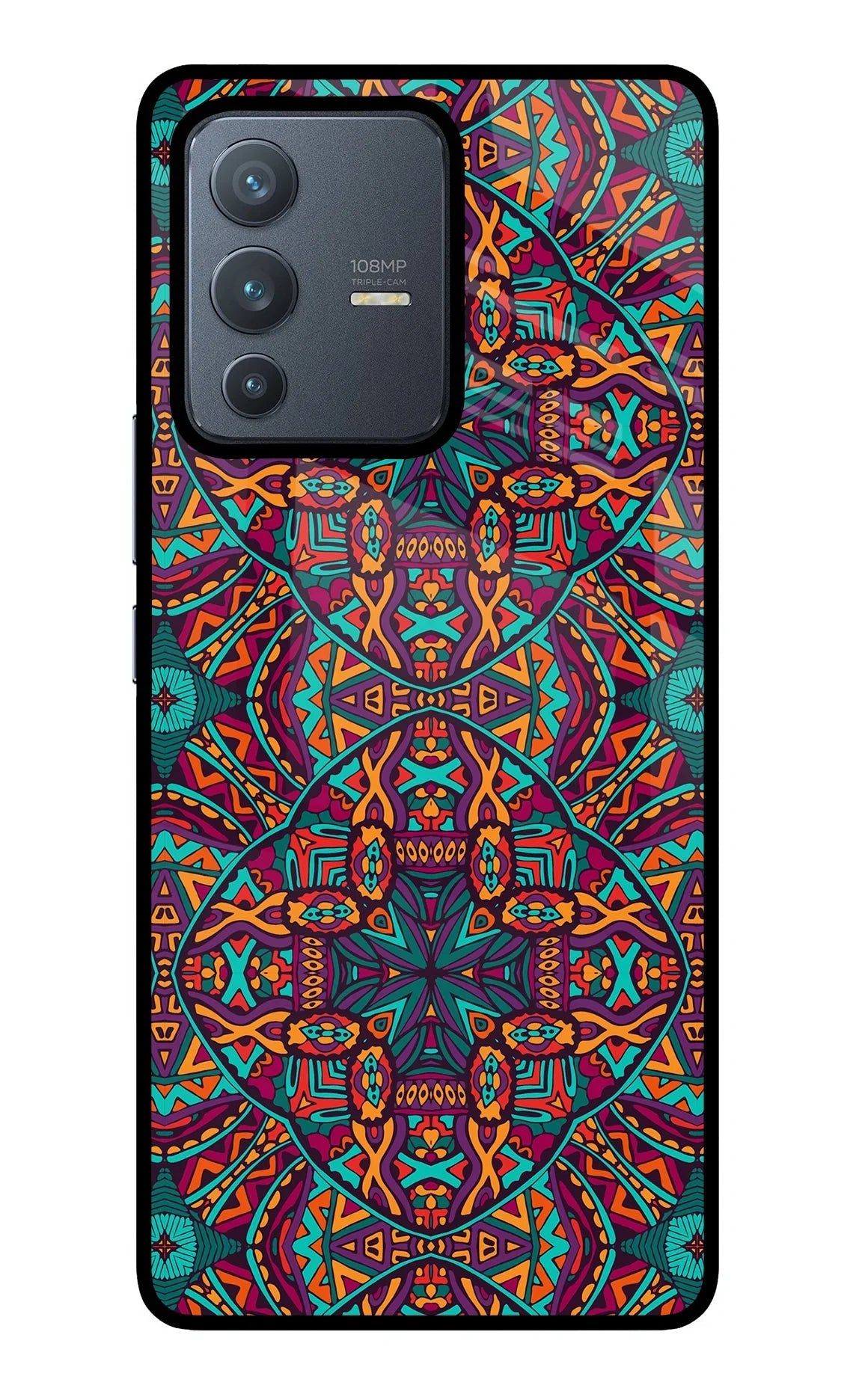 Colour Mandala Vivo V23 Pro 5G Glass Case