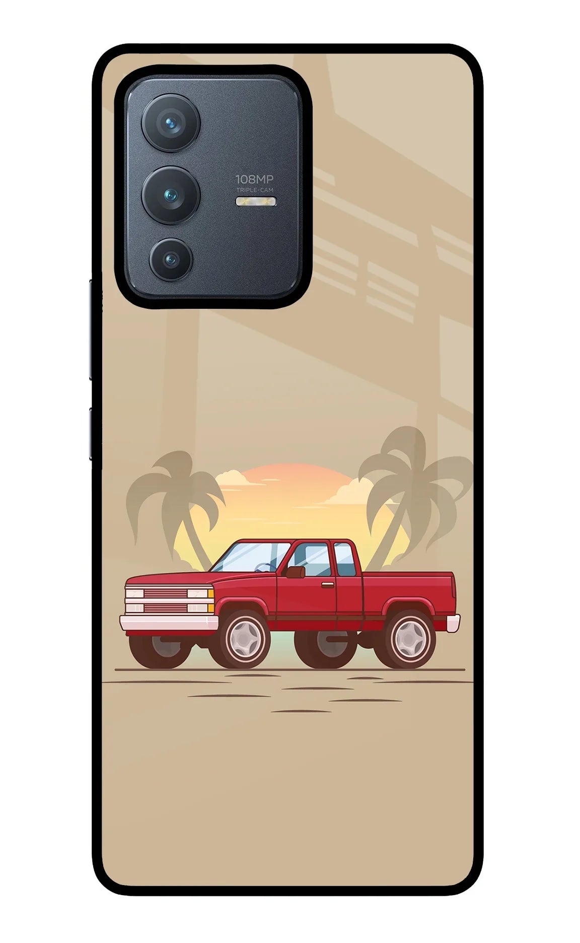 Desert Classic Drive Vivo V23 Pro 5G Glass Case