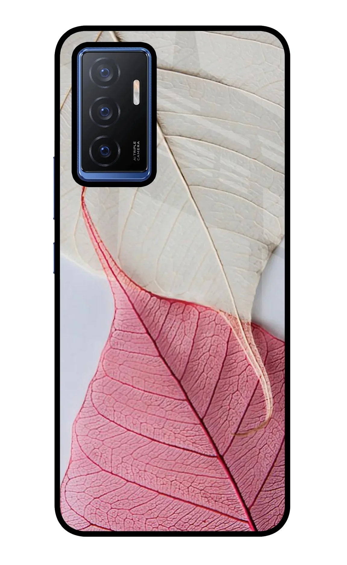 White Pink Leaf Vivo V23E 5G Back Cover