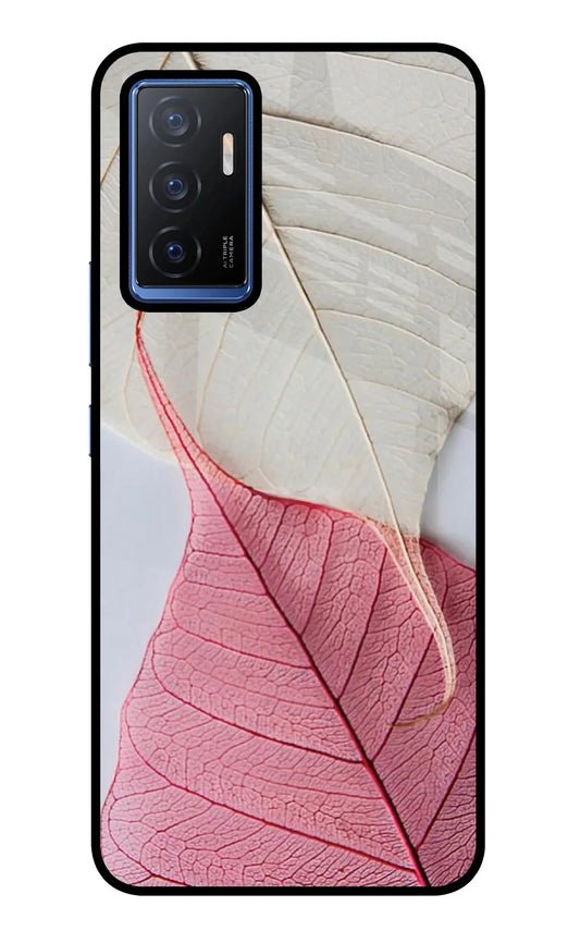 White Pink Leaf Vivo V23E 5G Back Cover