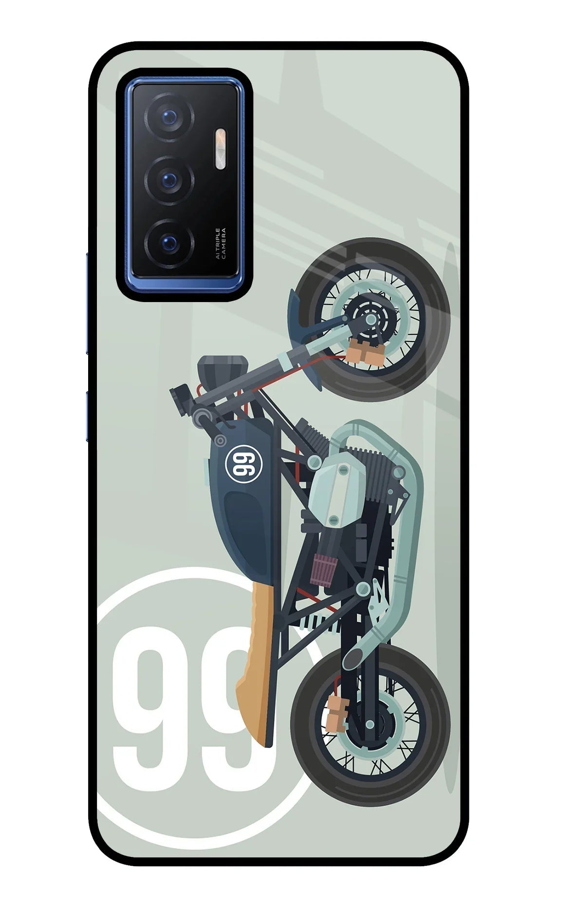 Classic Cafe Racer 99 Vivo V23E 5G Glass Case