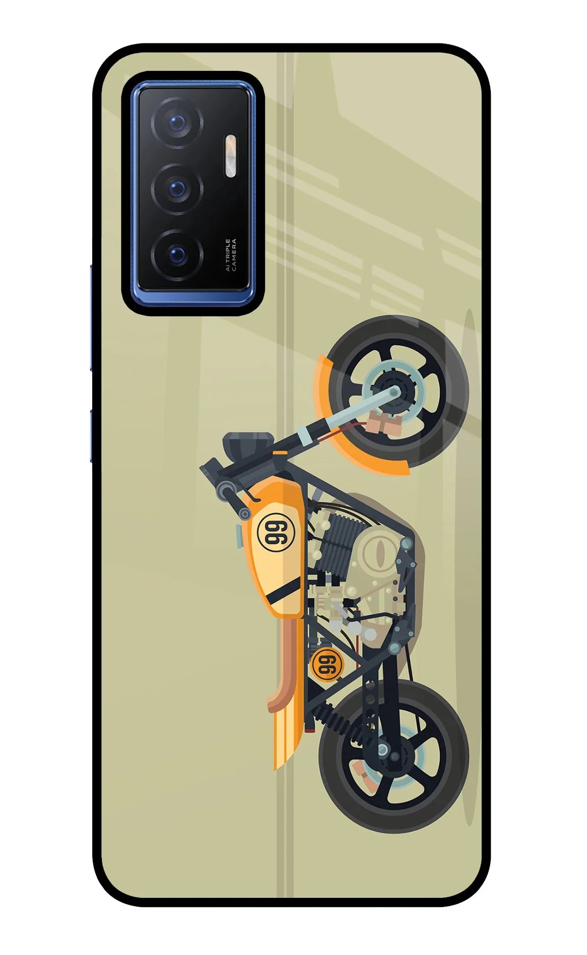 Vertical Speedster Vivo V23e 5g Glass Case Hello Swanky Online Pvt Ltd 