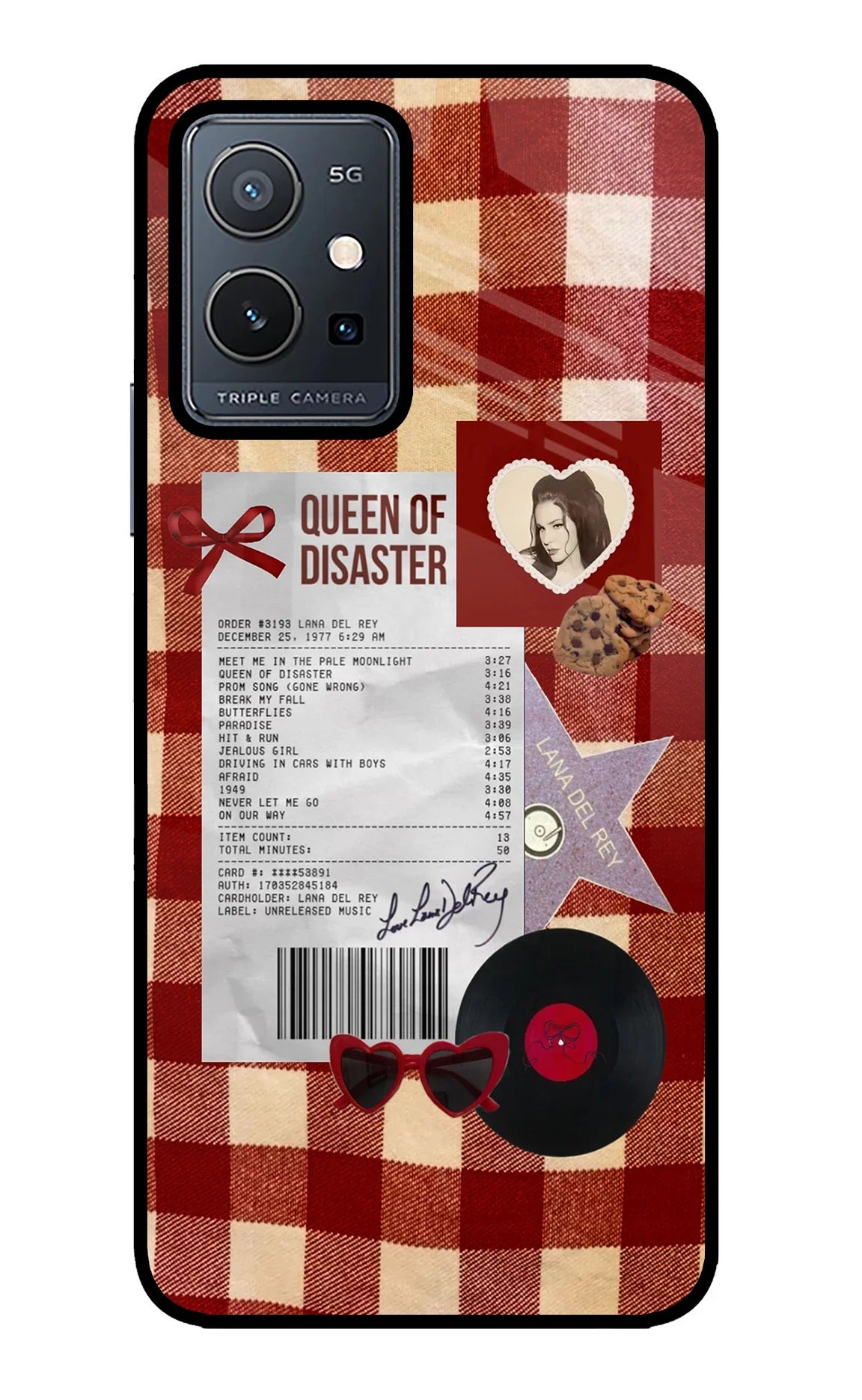 Queen of Disaster Vivo Y75 5G/Vivo T1 5G Glass Case