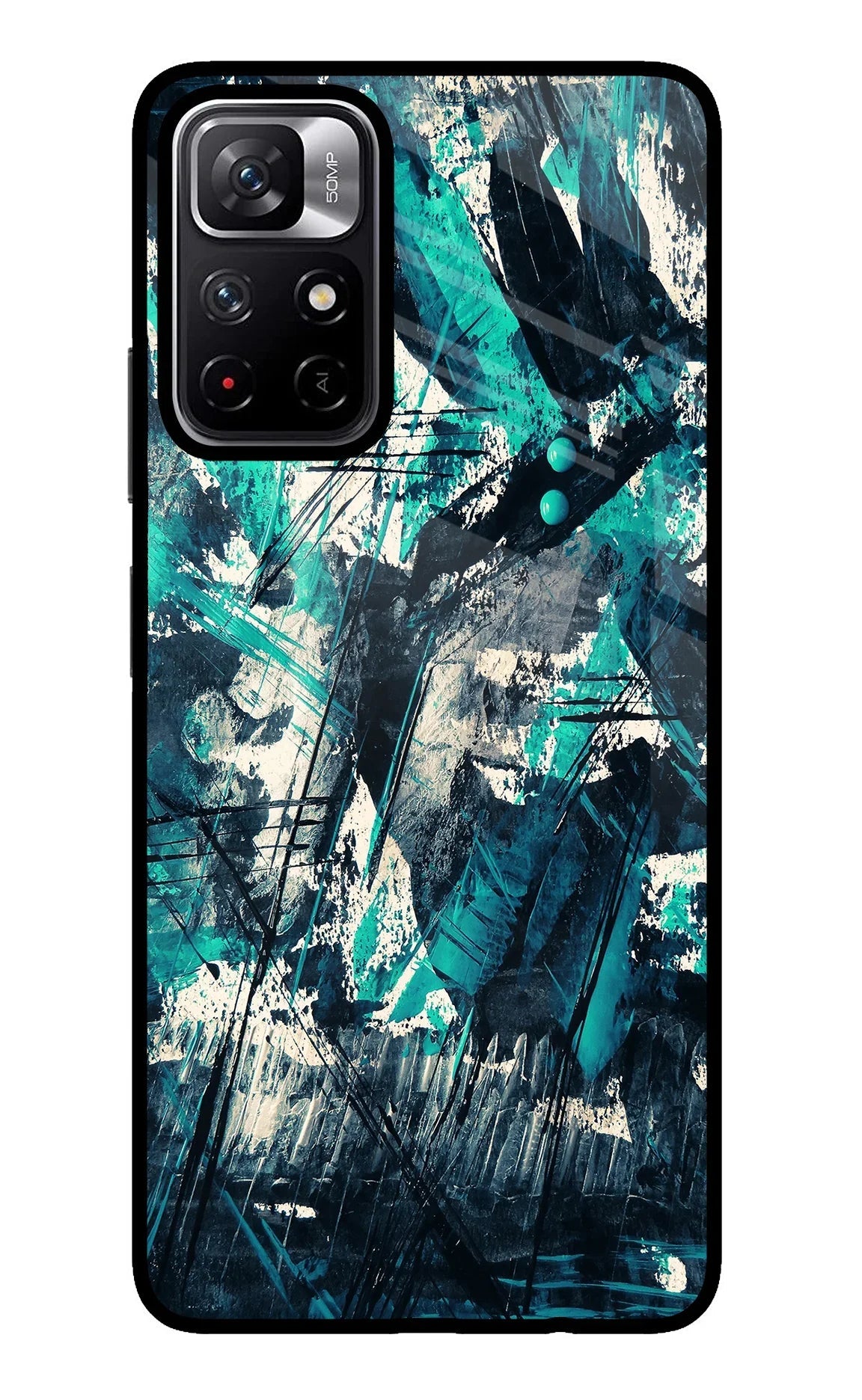 SEAHAI Cover Per Xiaomi Poco M4 Pro 4G - Custodia In Silicone TPU Ultrasottile, Motivo Glitter Marmo Bianco, Antiurto