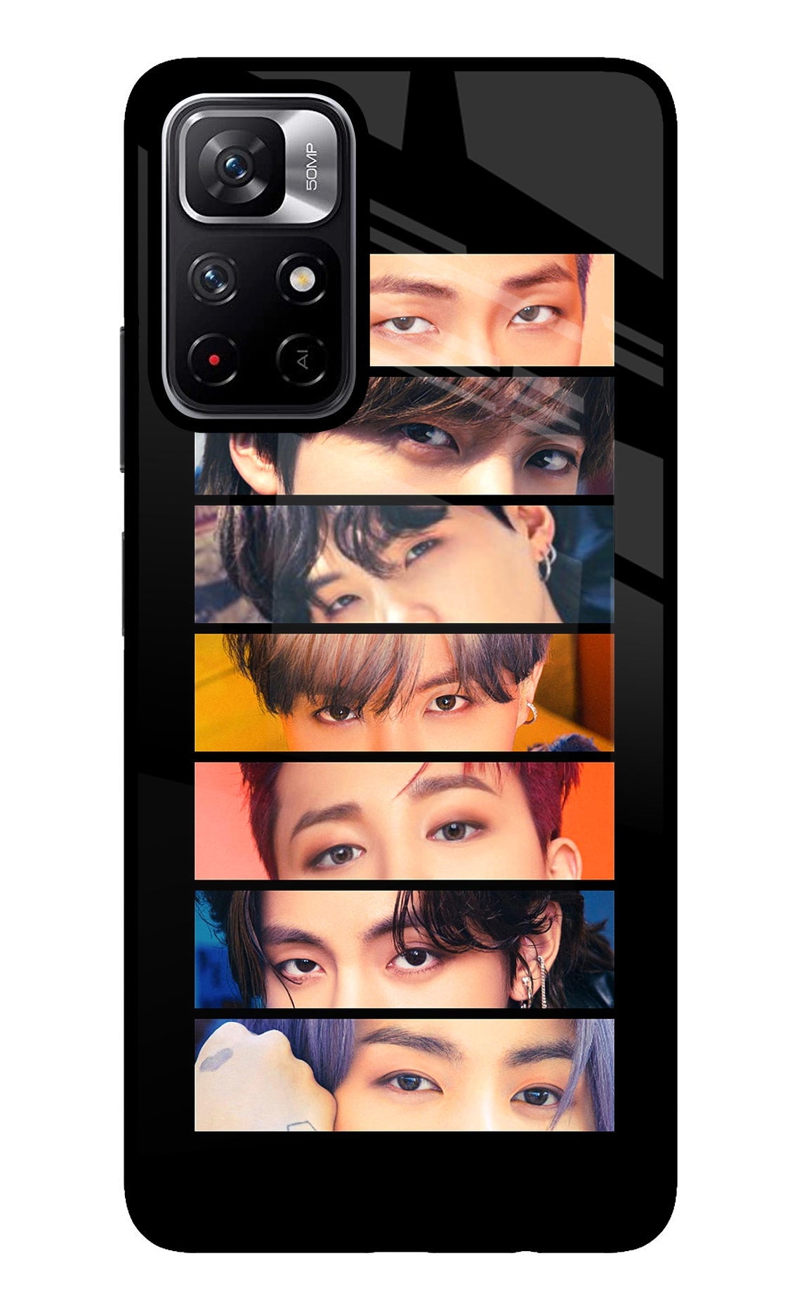 BTS Eyes Poco M4 Pro 5G Glass Case