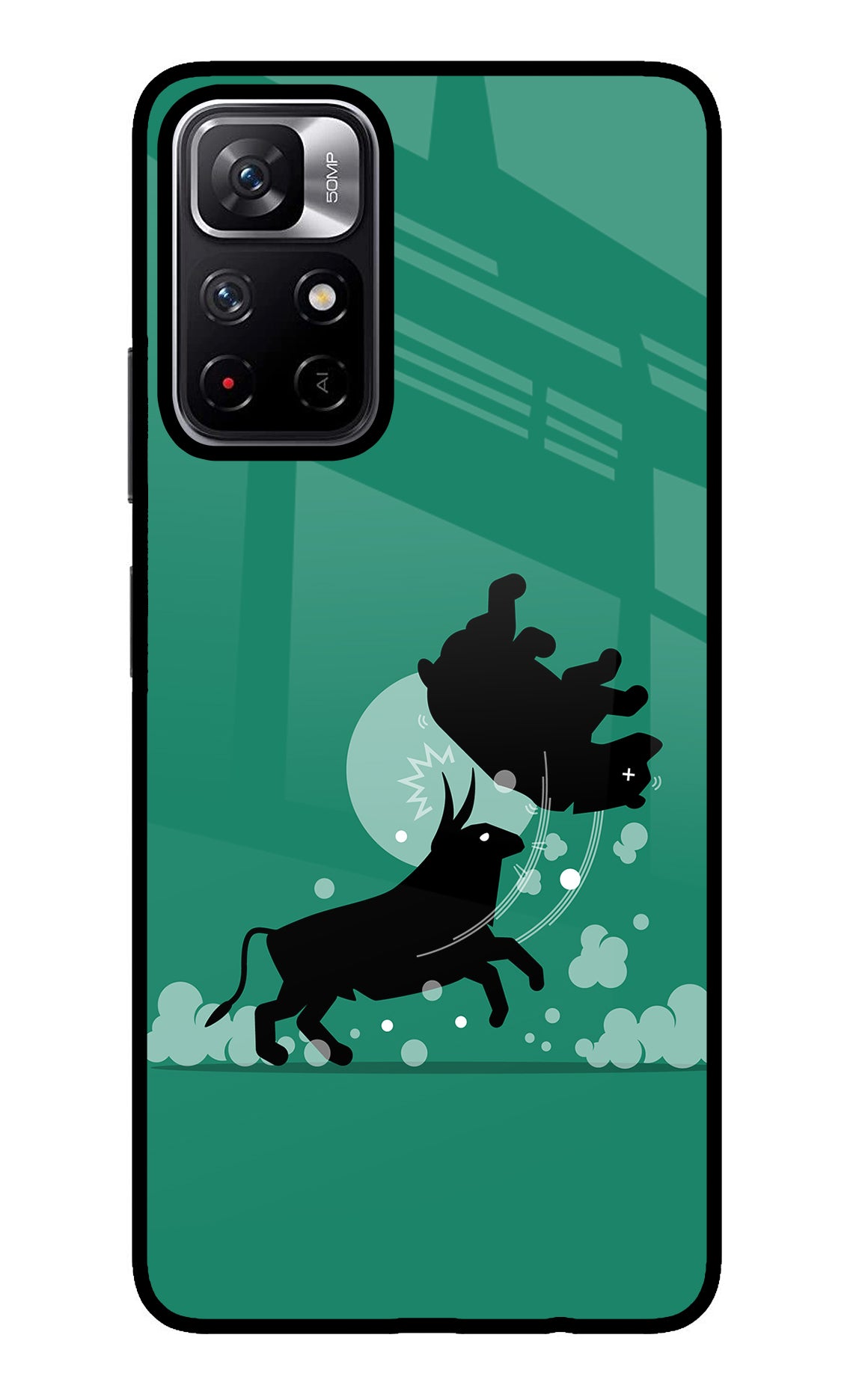 Bull Conqueror Poco M4 Pro 5G Glass Case