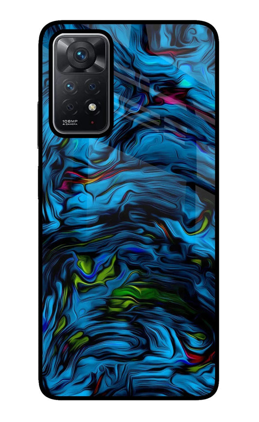 Dark Blue Abstract Redmi Note 11 Pro Glass Case