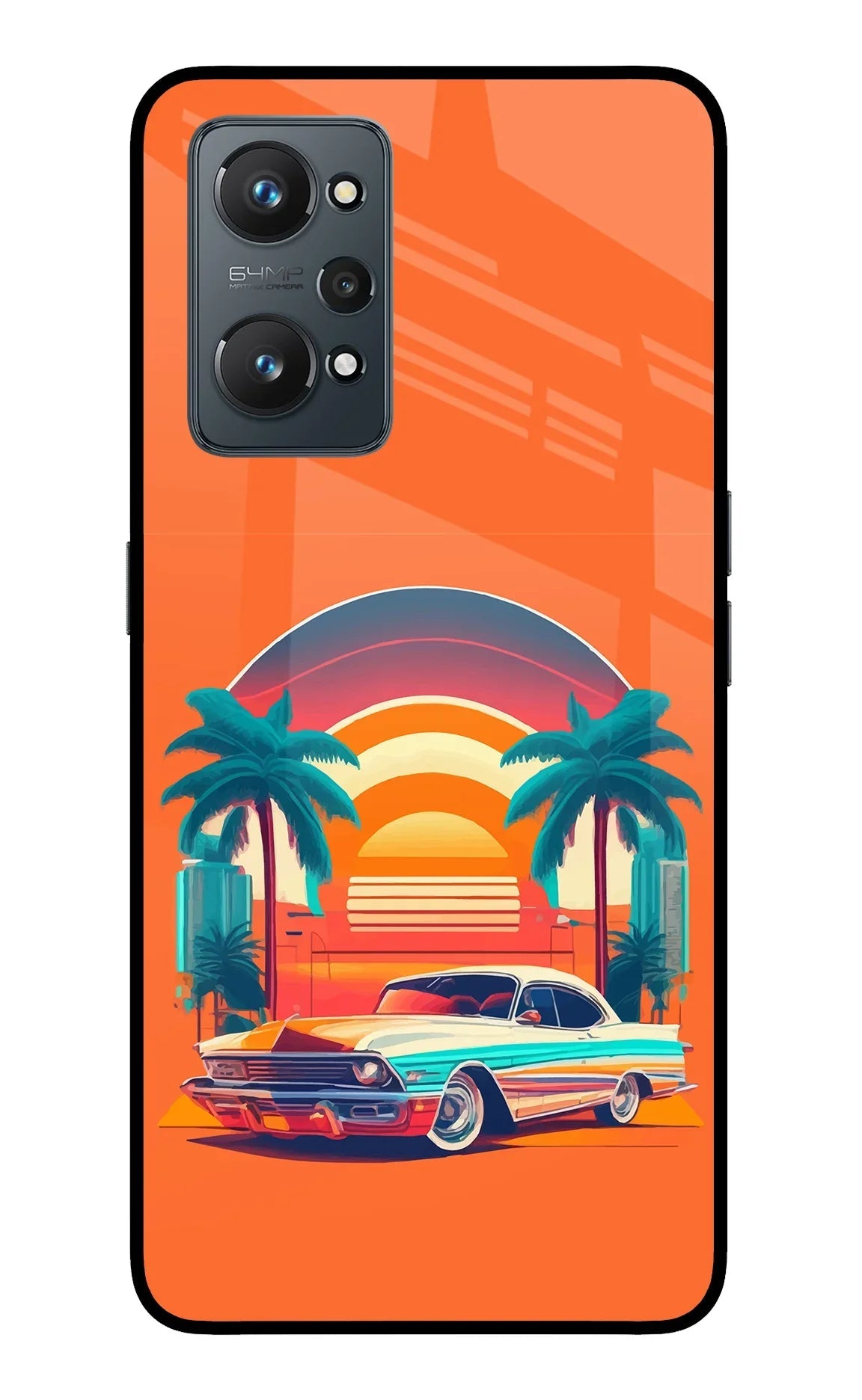 Palm Drive 80s Realme GT 2 5G Glass Case