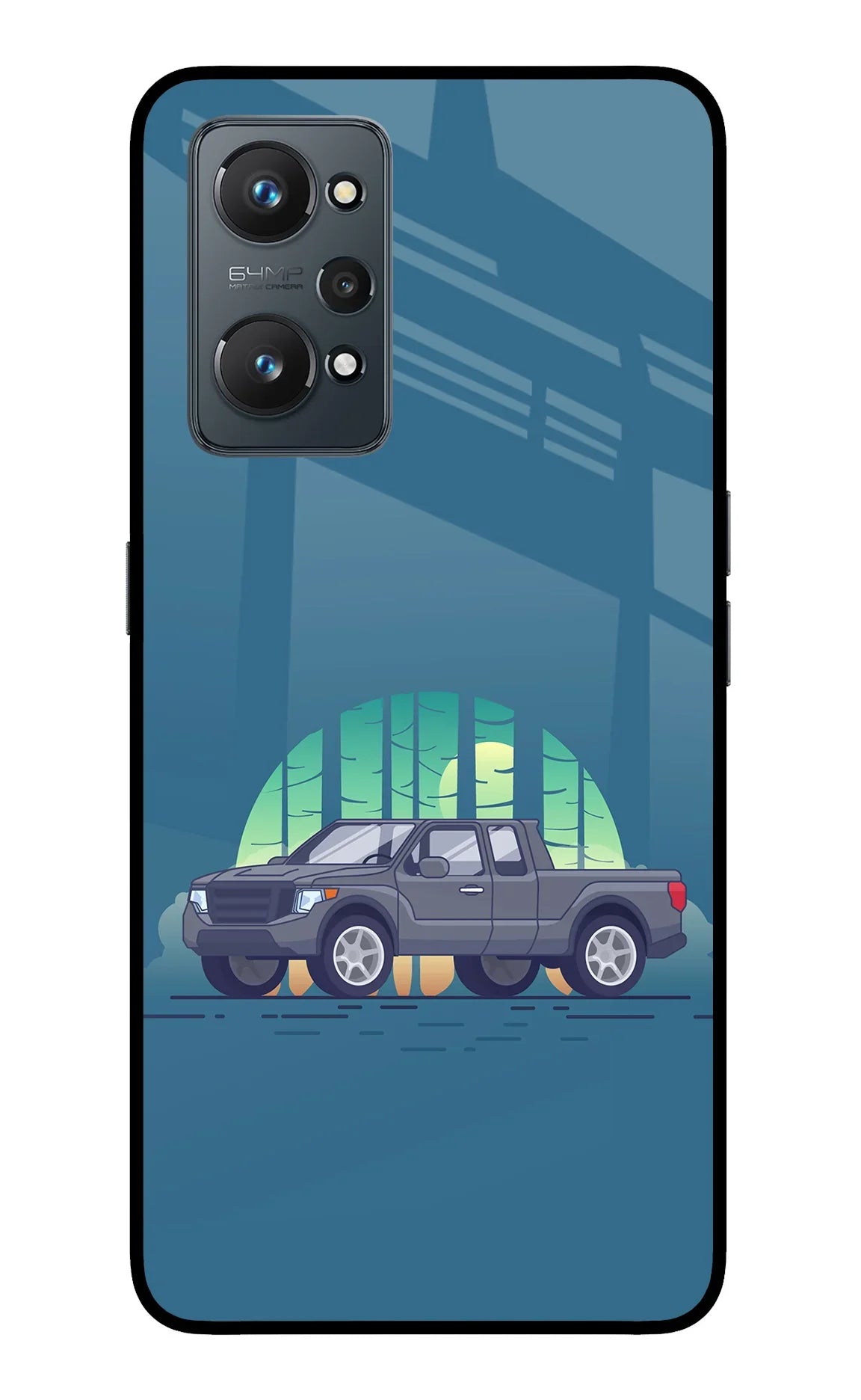 Retro Garage Vibe Realme GT 2 5G Glass Case