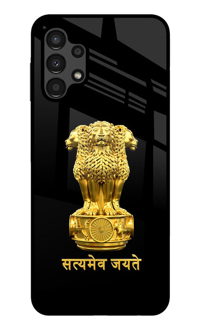 Satyamev Jayate Golden Samsung A13 4G Back Cover