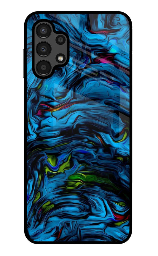 Dark Blue Abstract Samsung A13 4G Glass Case