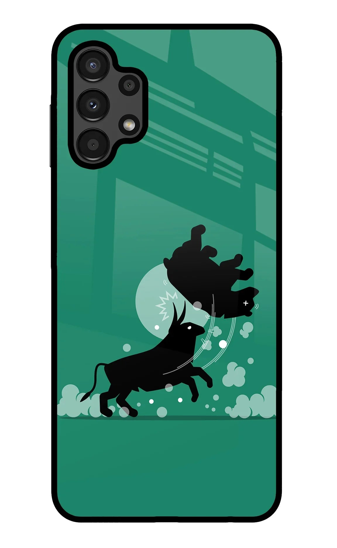 Bull Conqueror Samsung A13 4G Glass Case