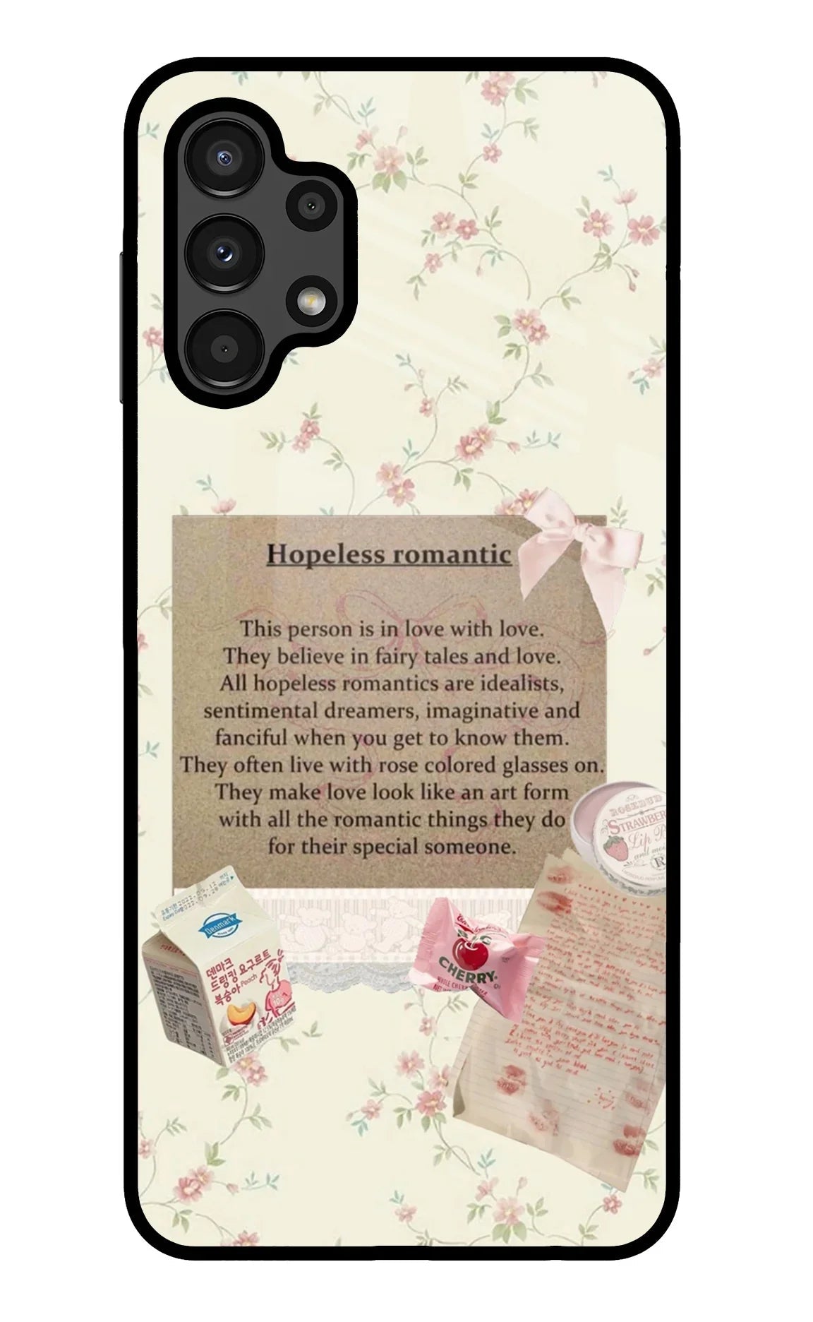 Hopeless Romantic Samsung A13 4G Glass Case