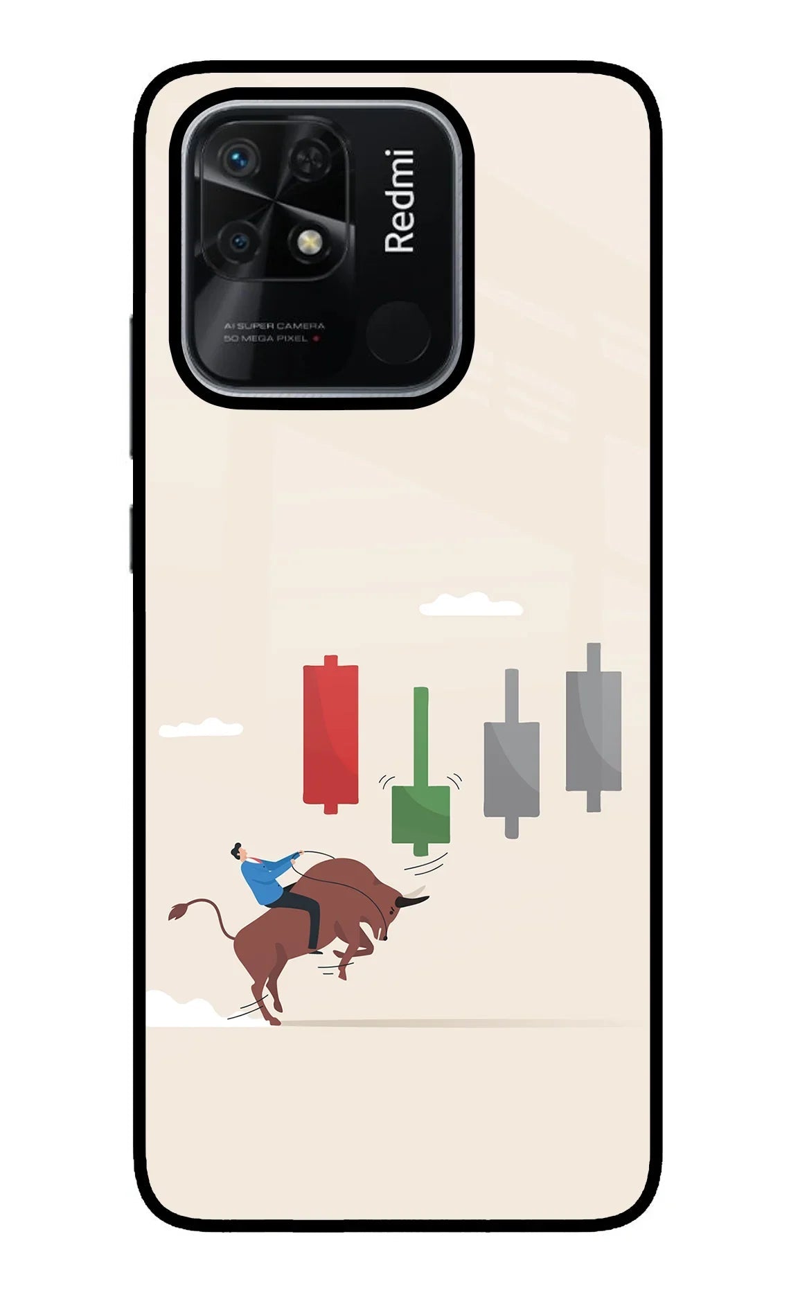 Bull Trading Momentum Redmi 10/10 Power Glass Case