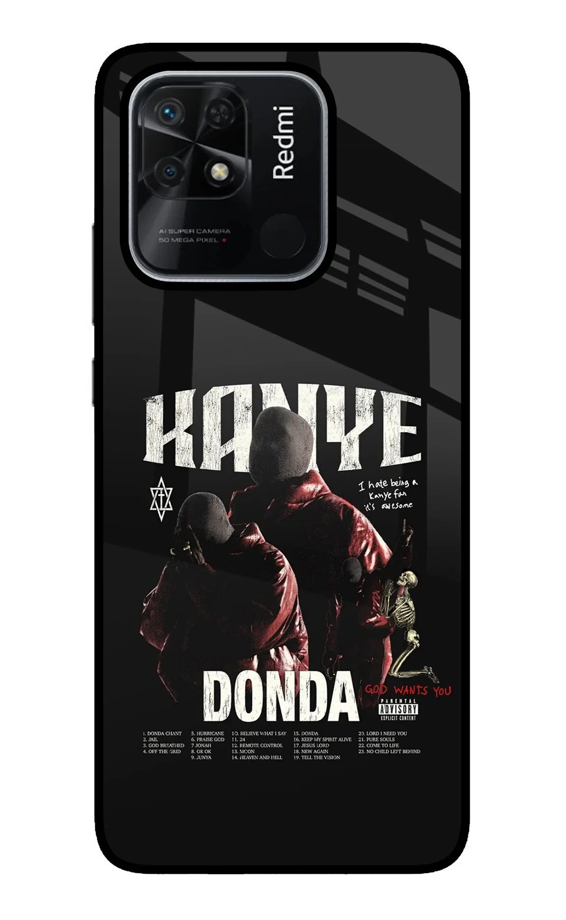 Donda Kanye West Redmi 10/10 Power Glass Case