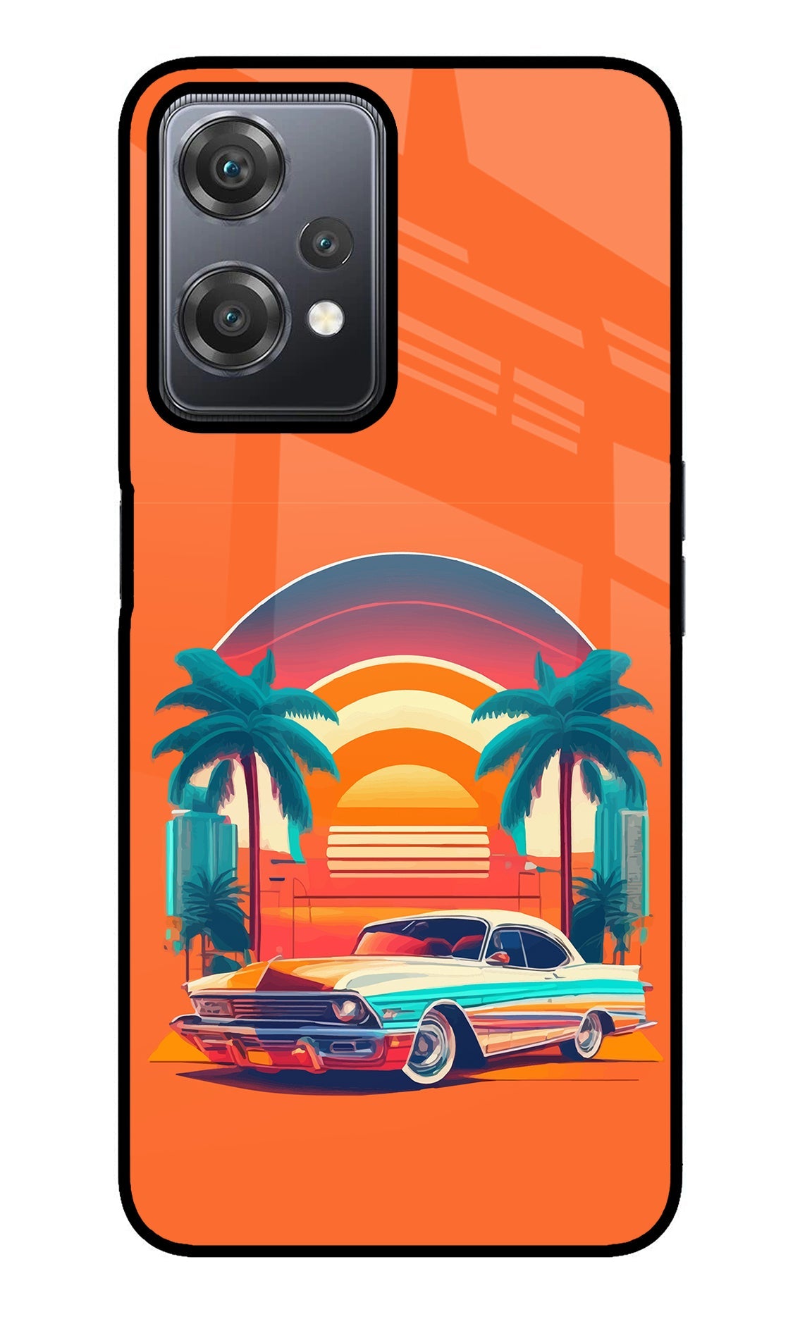 Palm Drive 80s OnePlus Nord CE 2 Lite 5G Glass Case
