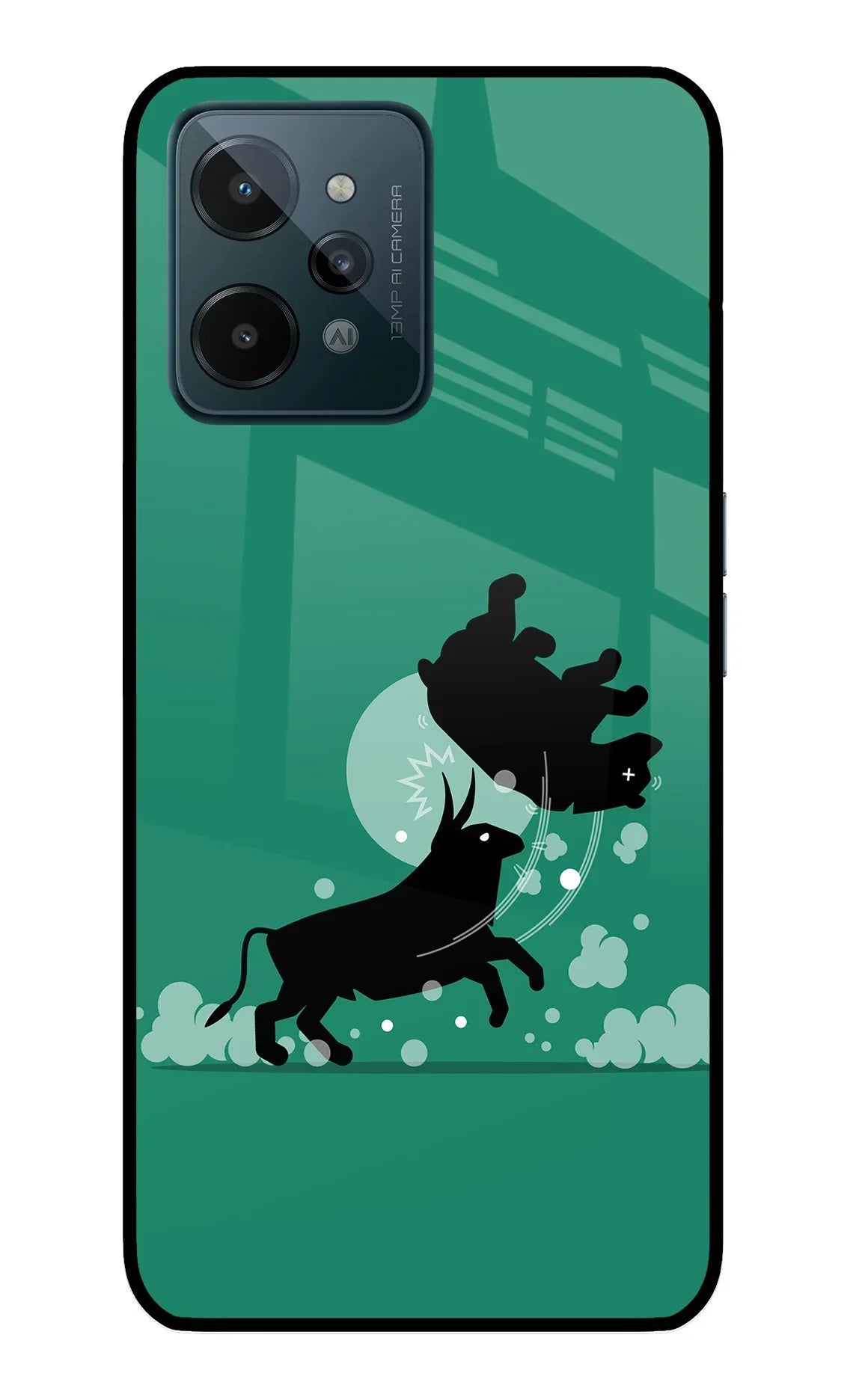 Bull Conqueror Realme C31 Glass Case