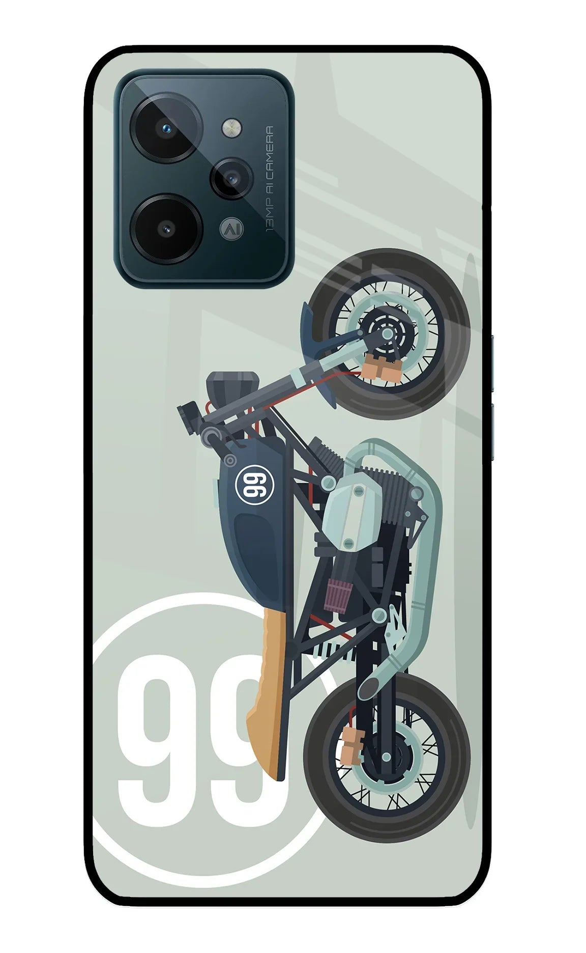 Classic Cafe Racer 99 Realme C31 Glass Case