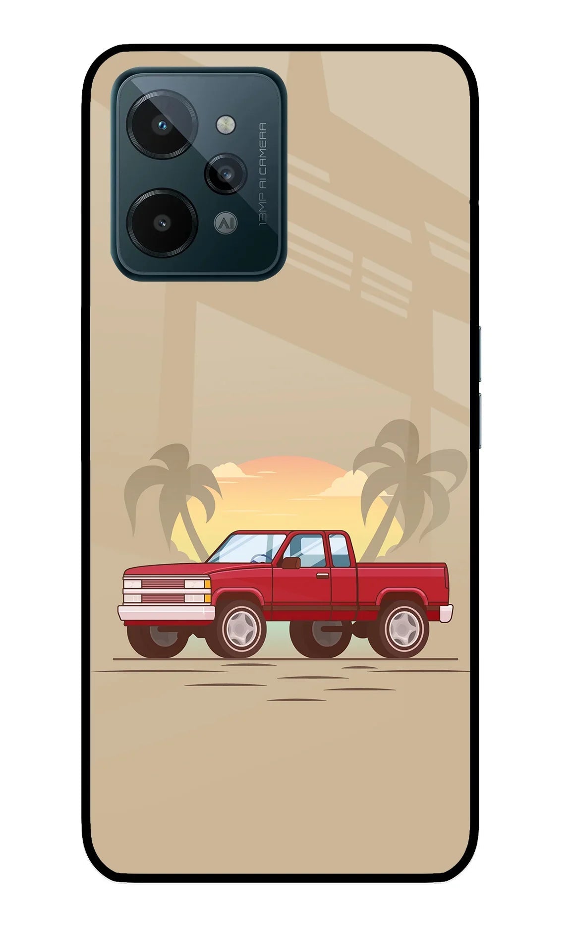 Desert Classic Drive Realme C31 Glass Case