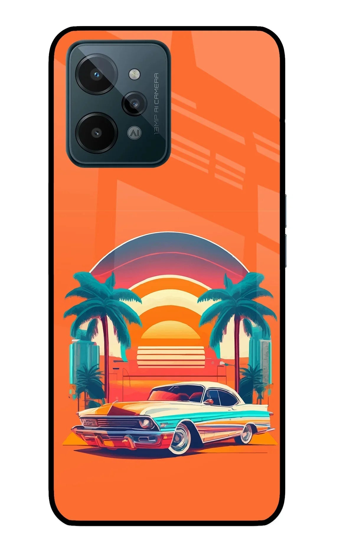 Palm Drive 80s Realme C31 Back Cover