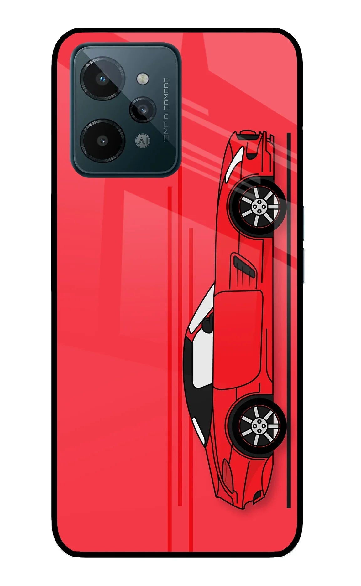 Red Velocity Realme C31 Back Cover