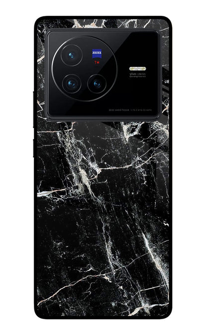 Black Marble Texture Vivo X80 Back Cover