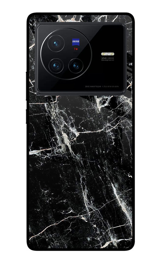 Black Marble Texture Vivo X80 Back Cover