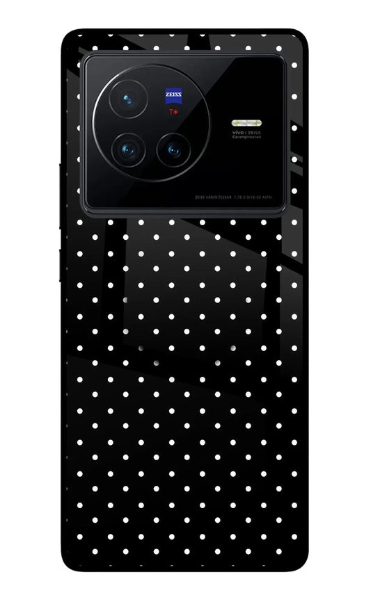 White Dots Vivo X80 Glass Case