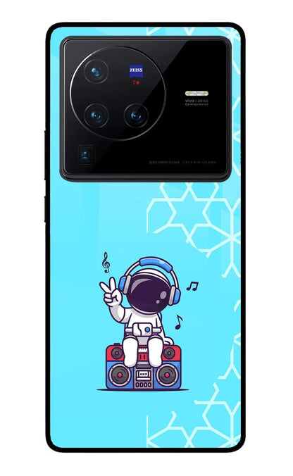 Cute Astronaut Chilling Vivo X80 Pro Back Cover
