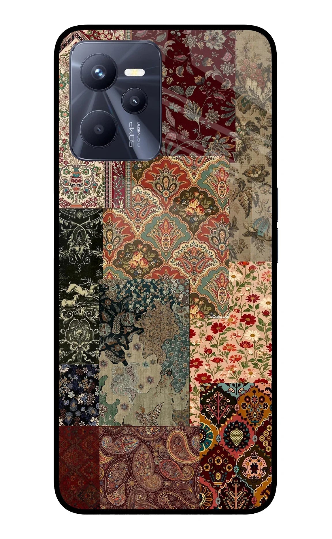 Desi Print Realme C35 Glass Case