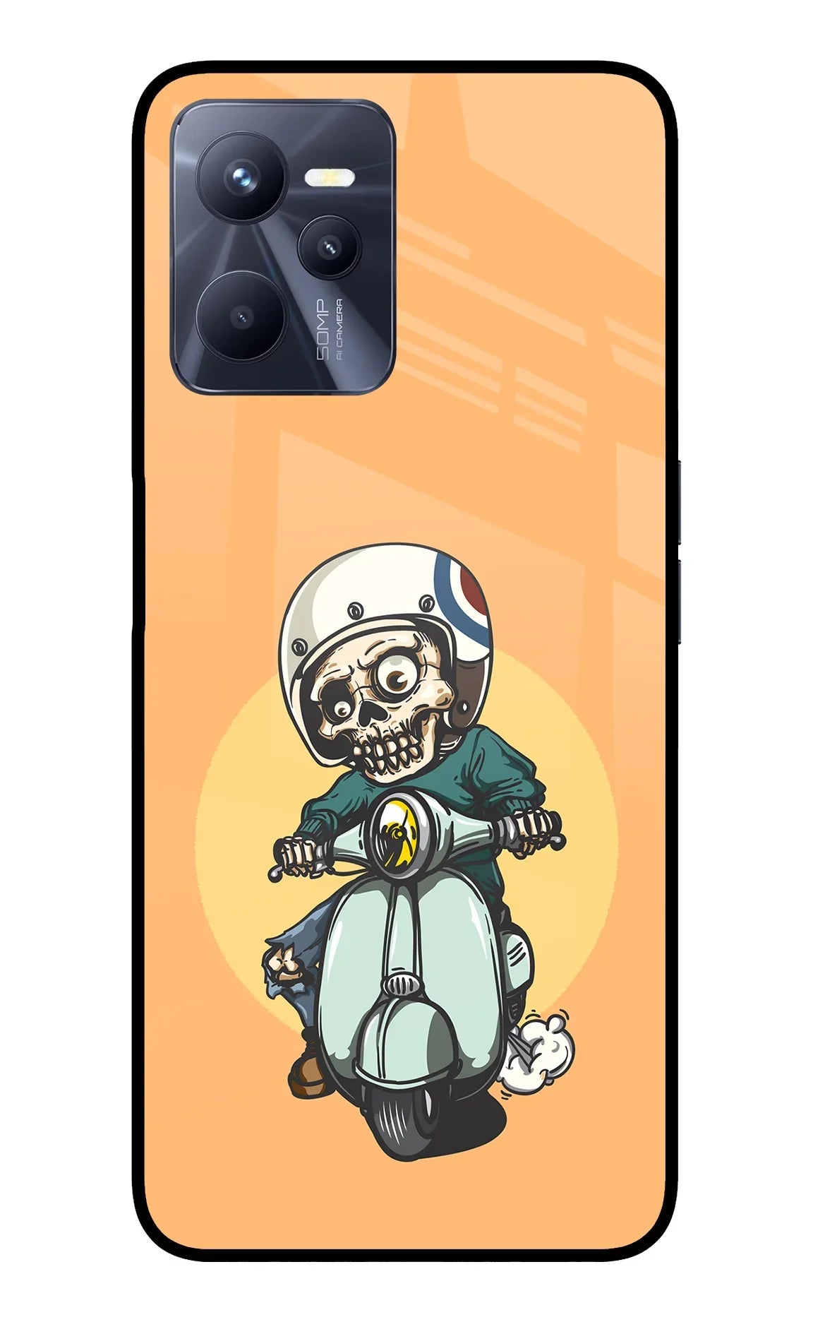 Undead Biker Realme C35 Glass Case