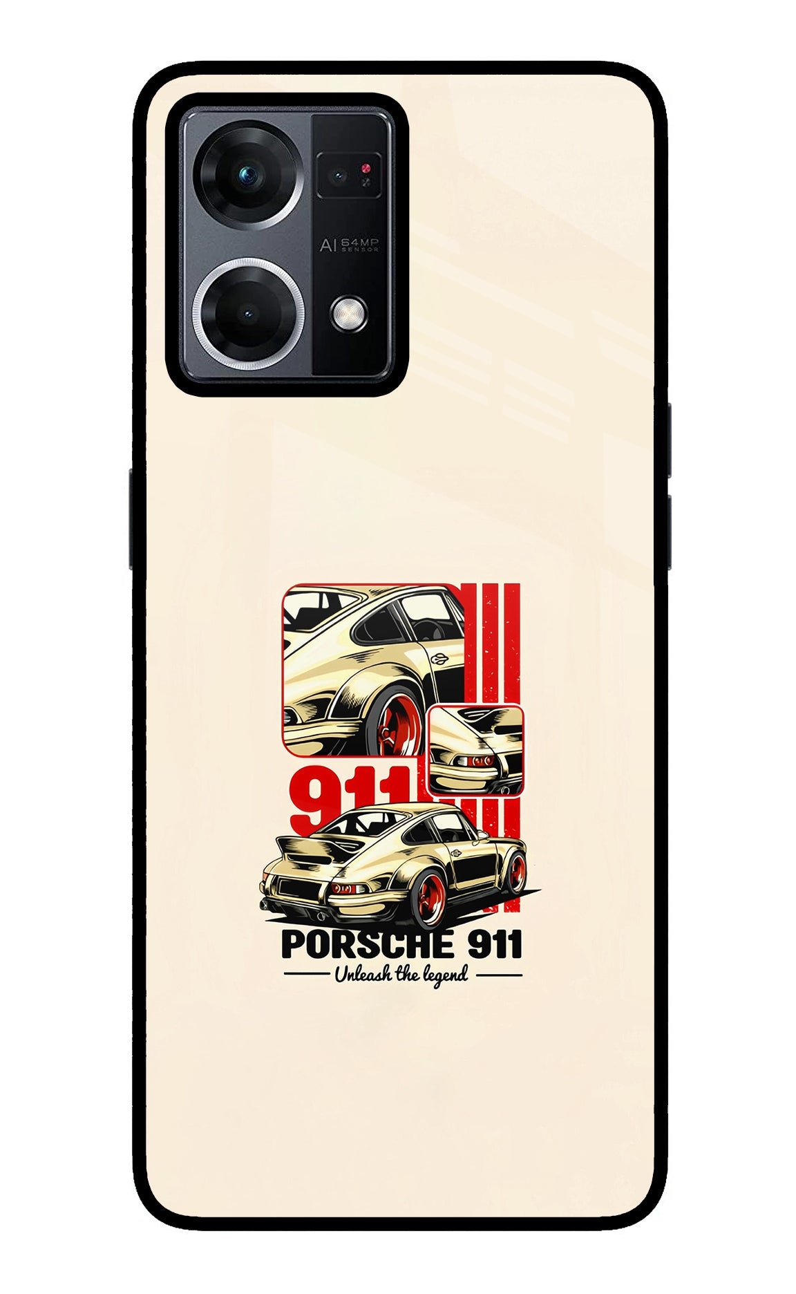 Classic Porsche 911 Oppo F21 Pro 4G Glass Case