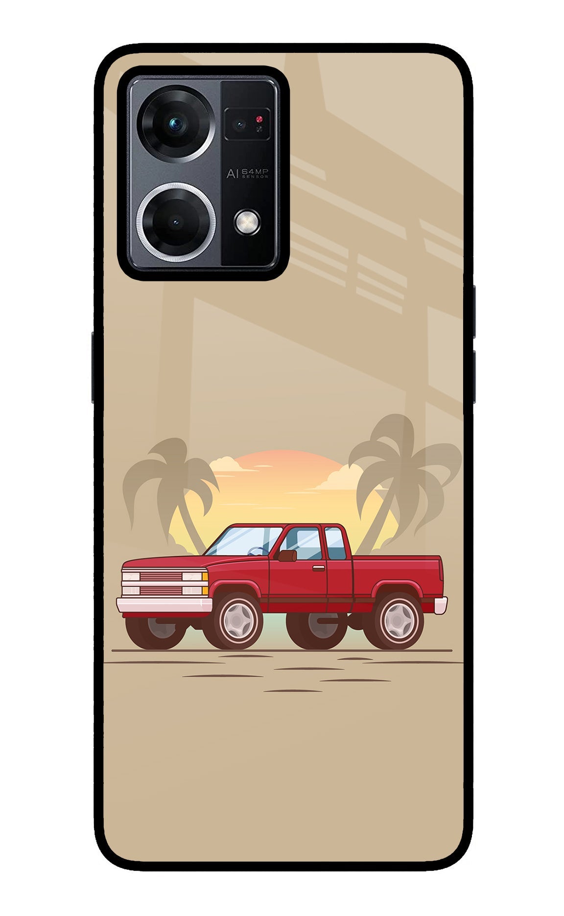 Desert Classic Drive Oppo F21 Pro 4G Glass Case