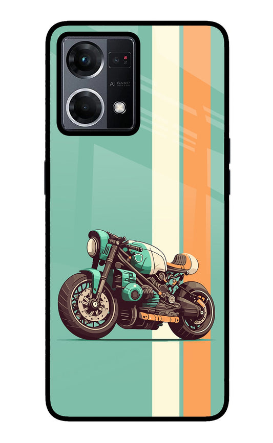 Striped Moto Drift Oppo F21 Pro 4G Glass Case