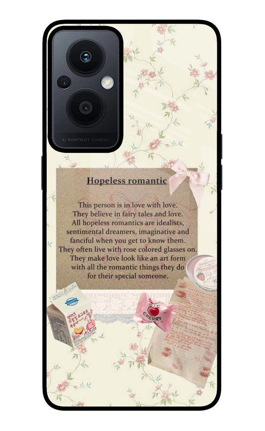 Hopeless Romantic Oppo F21 Pro 5G Glass Case
