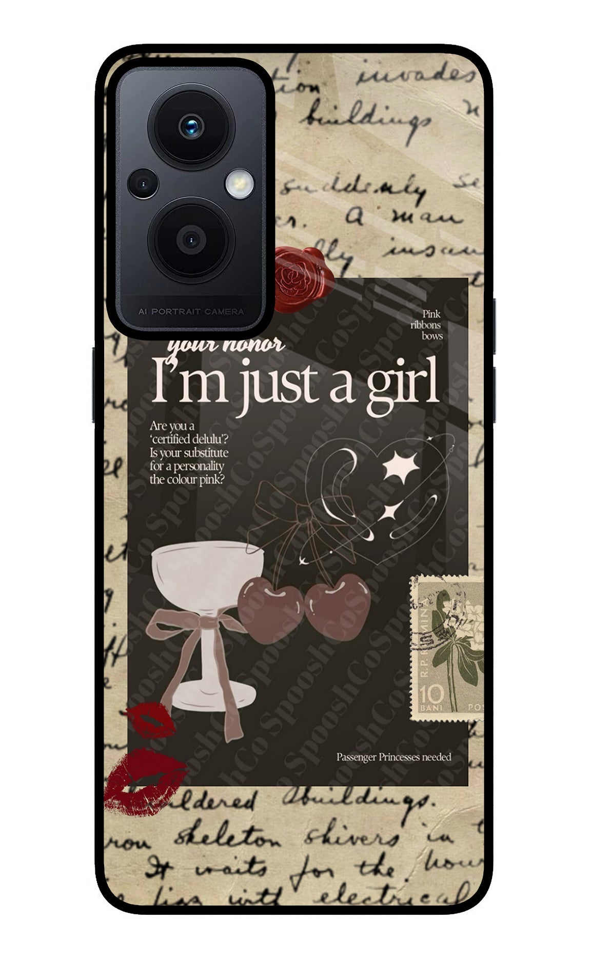 I am just a girl Oppo F21 Pro 5G Glass Case