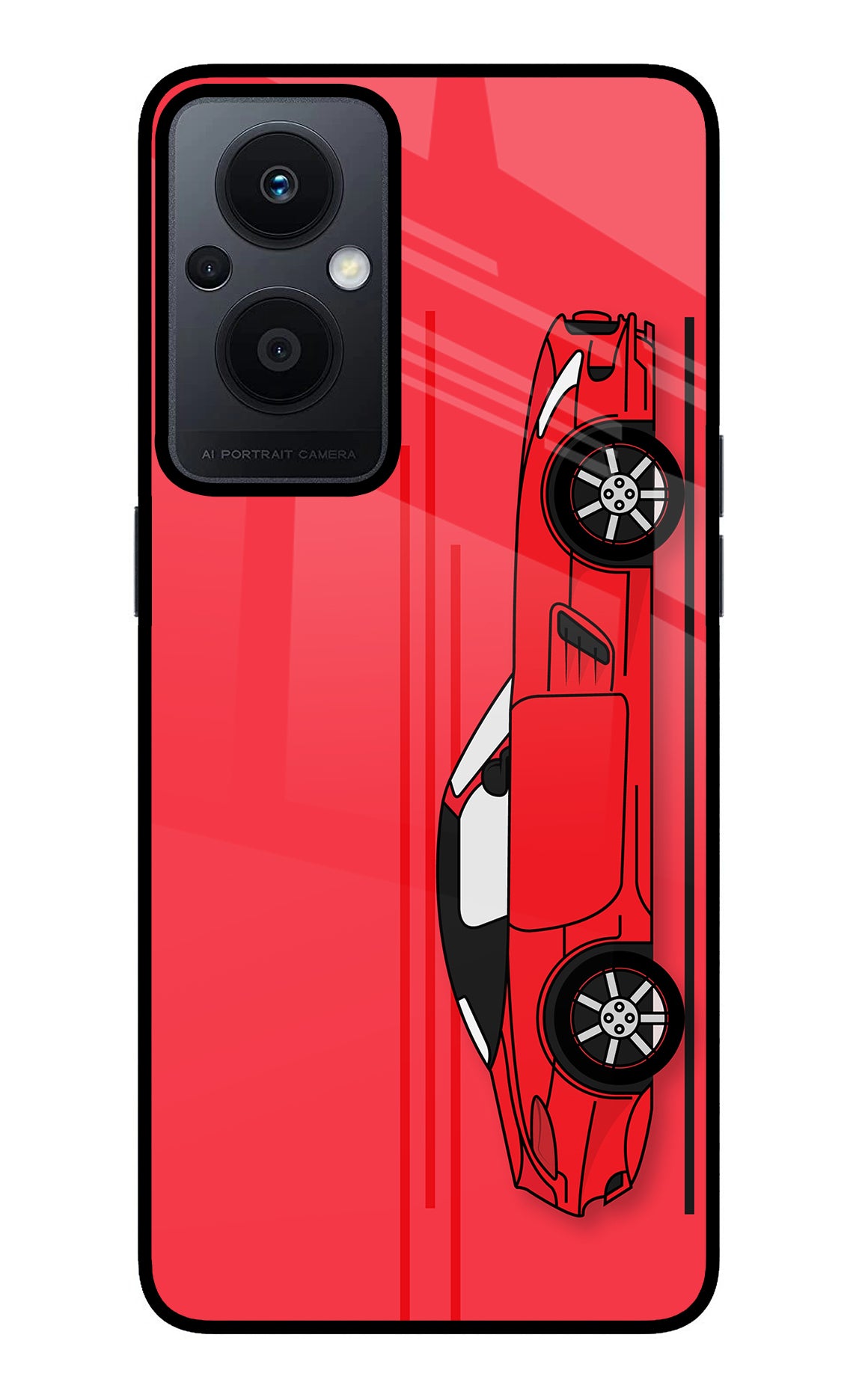 Red Velocity Oppo F21 Pro 5G Glass Case
