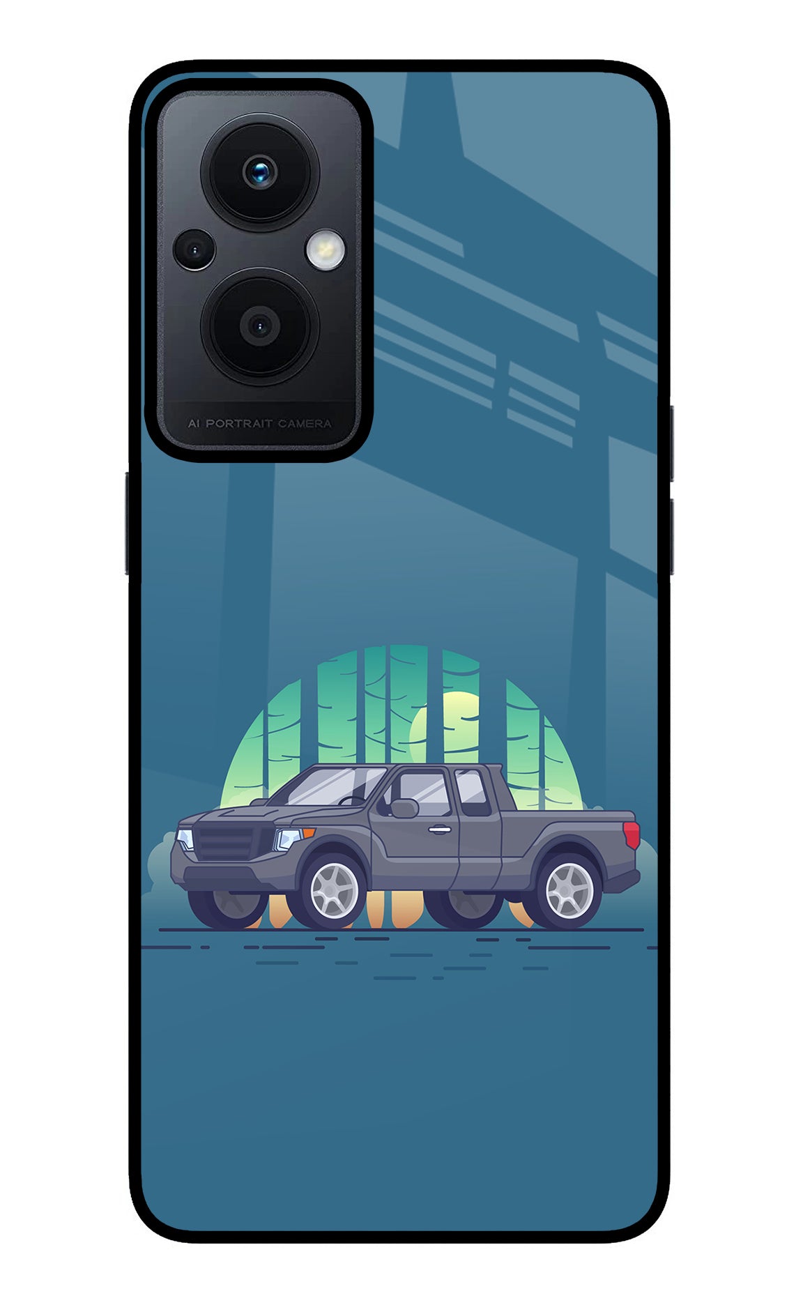 Retro Garage Vibe Oppo F21 Pro 5G Glass Case
