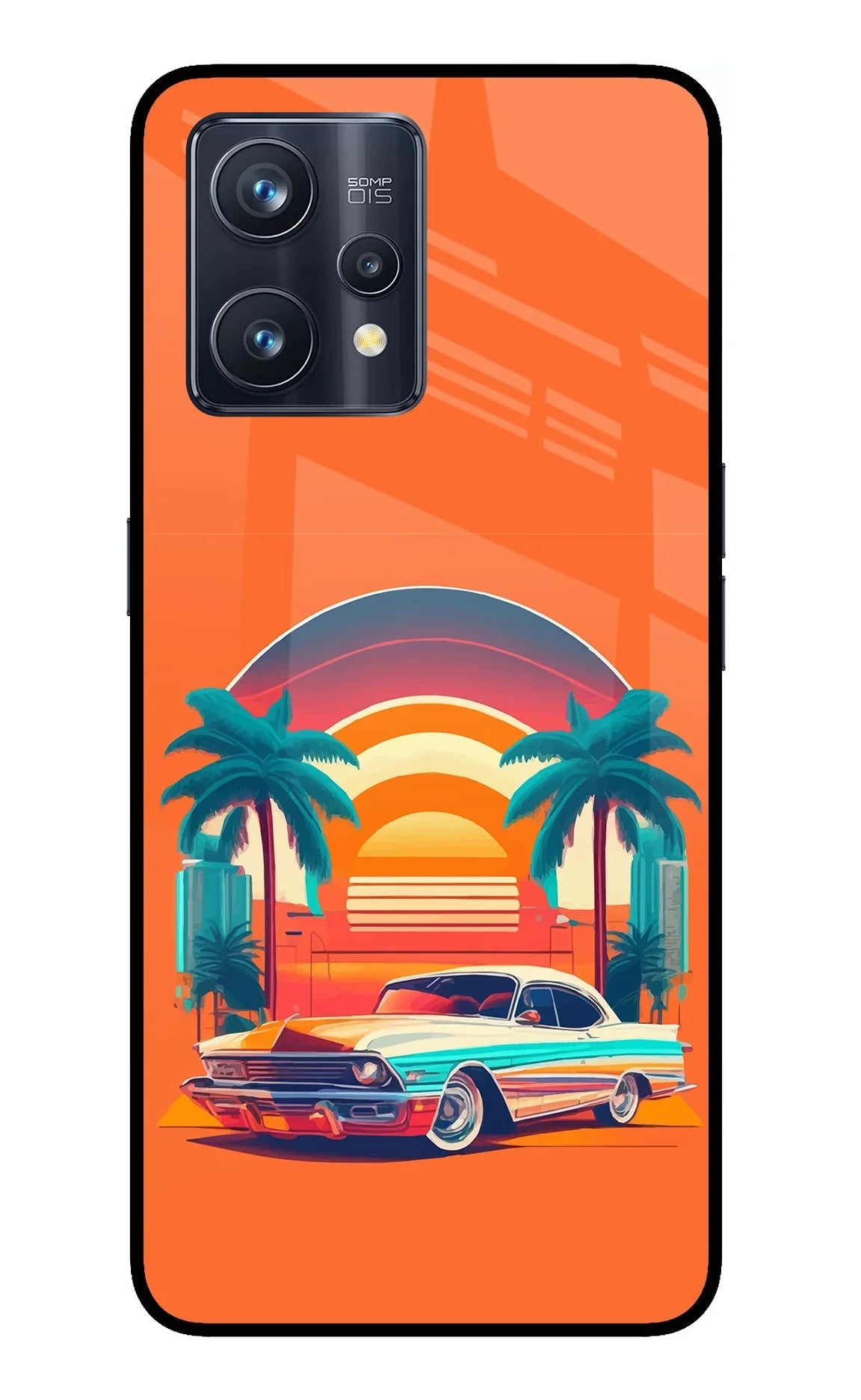 Palm Drive 80s Realme 9 Pro+ 5G Glass Case