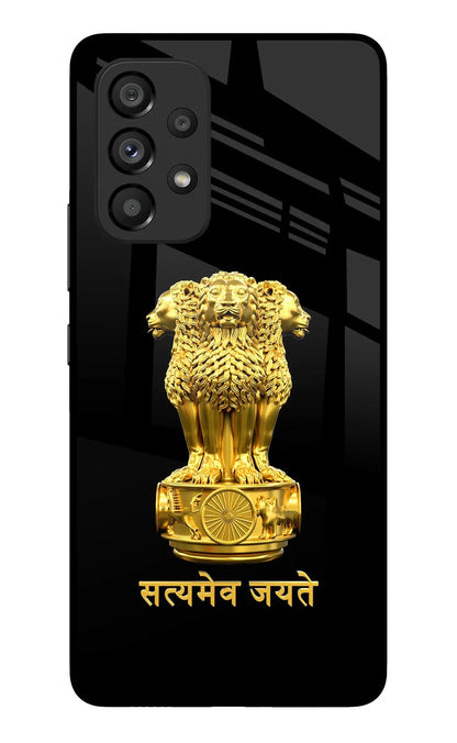 Satyamev Jayate Golden Samsung A53 5G Back Cover